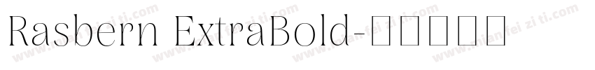 Rasbern ExtraBold字体转换
